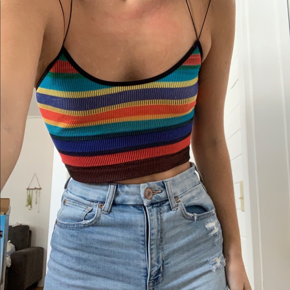Urban Outfitters Tops - Urban Outfitters Ribbed Strappy Tank Top